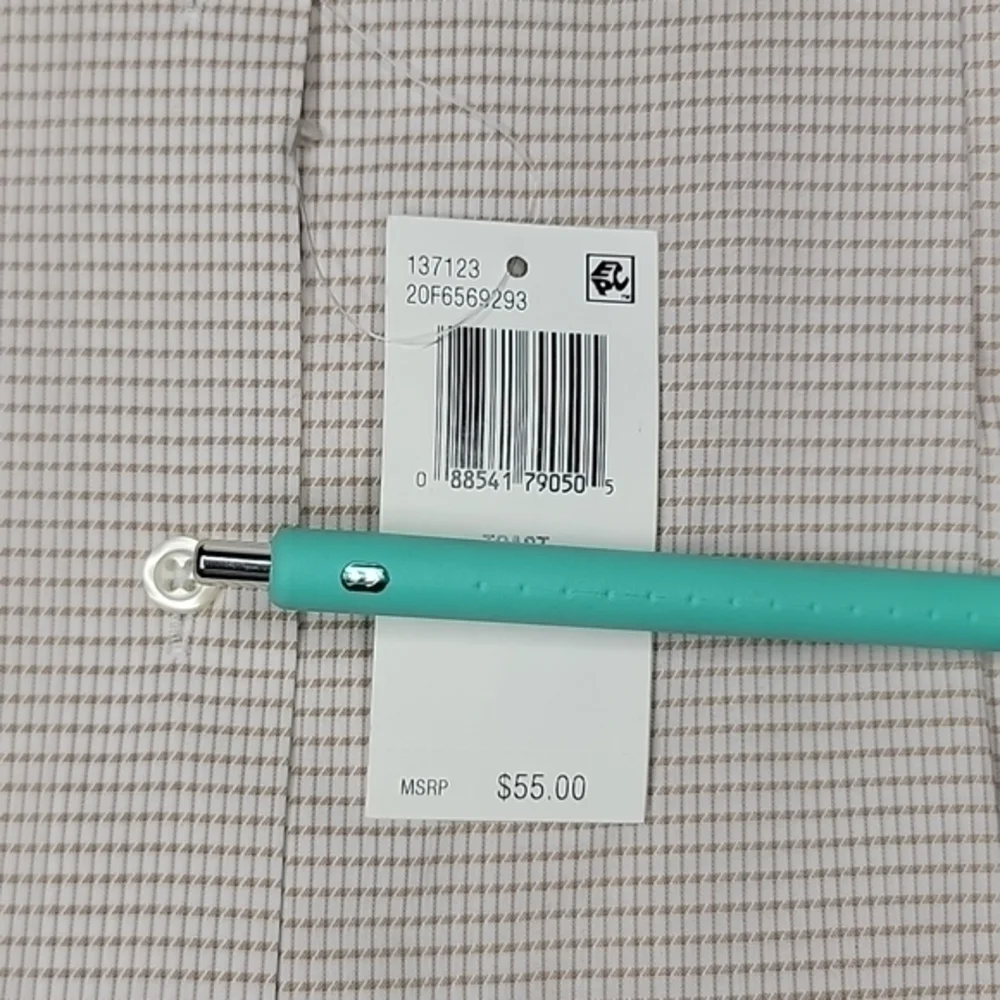 NWT Van‎ Heusen Flex Men's Regular Fit Stretch Dress Shirt in "Toast" Color - Picture 4 of 4